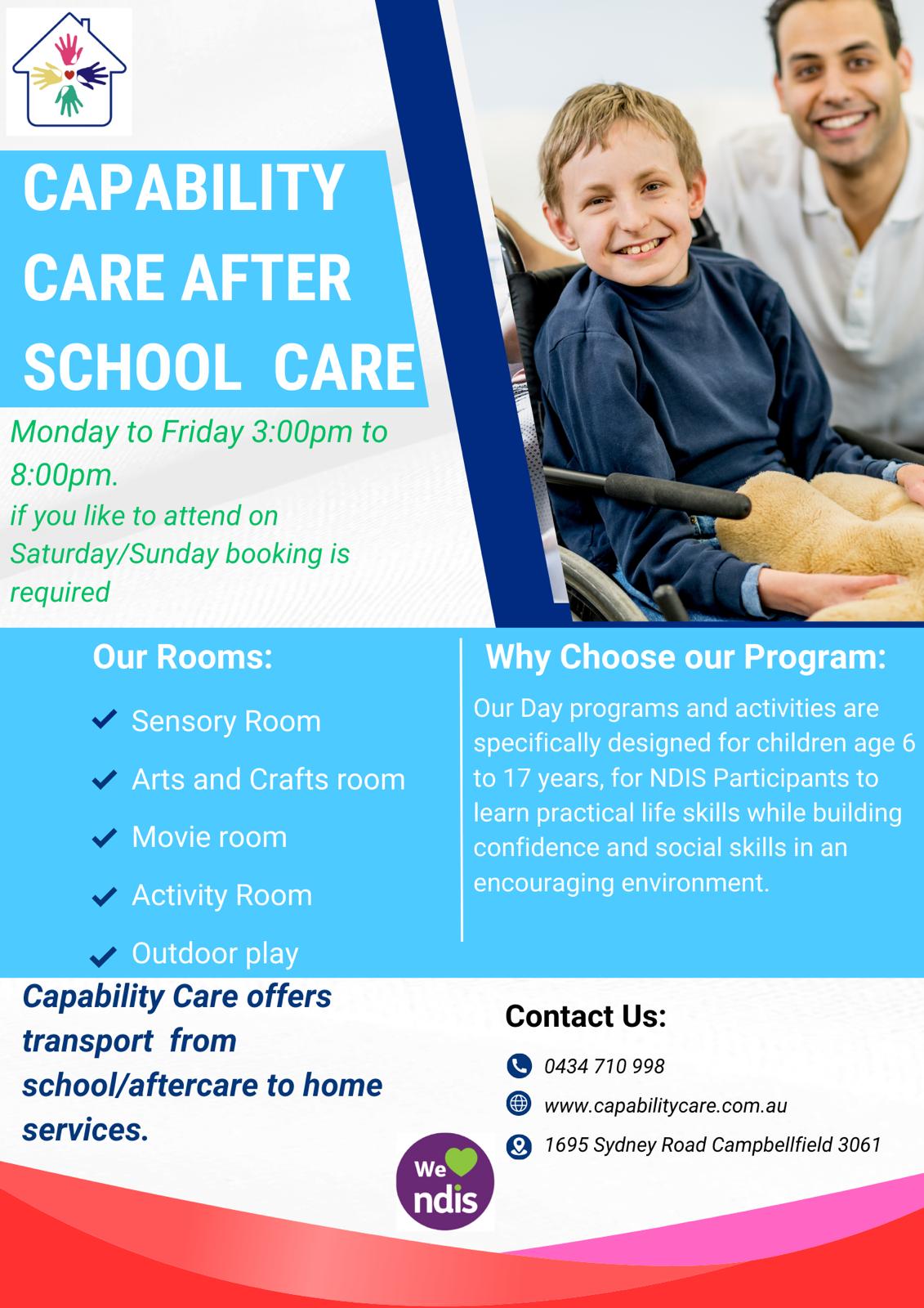 After School Care service | Capability Care