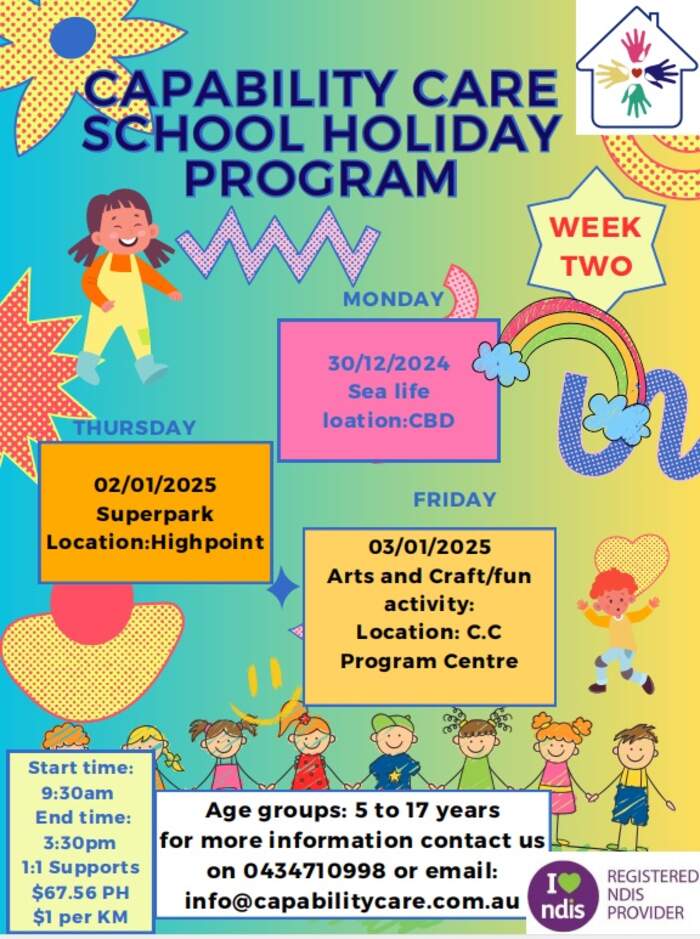 School Holiday Program Service | Capability Care 