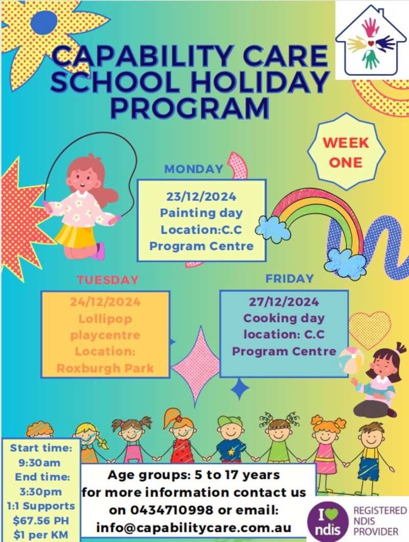 Our School Holiday Program | Capability Care